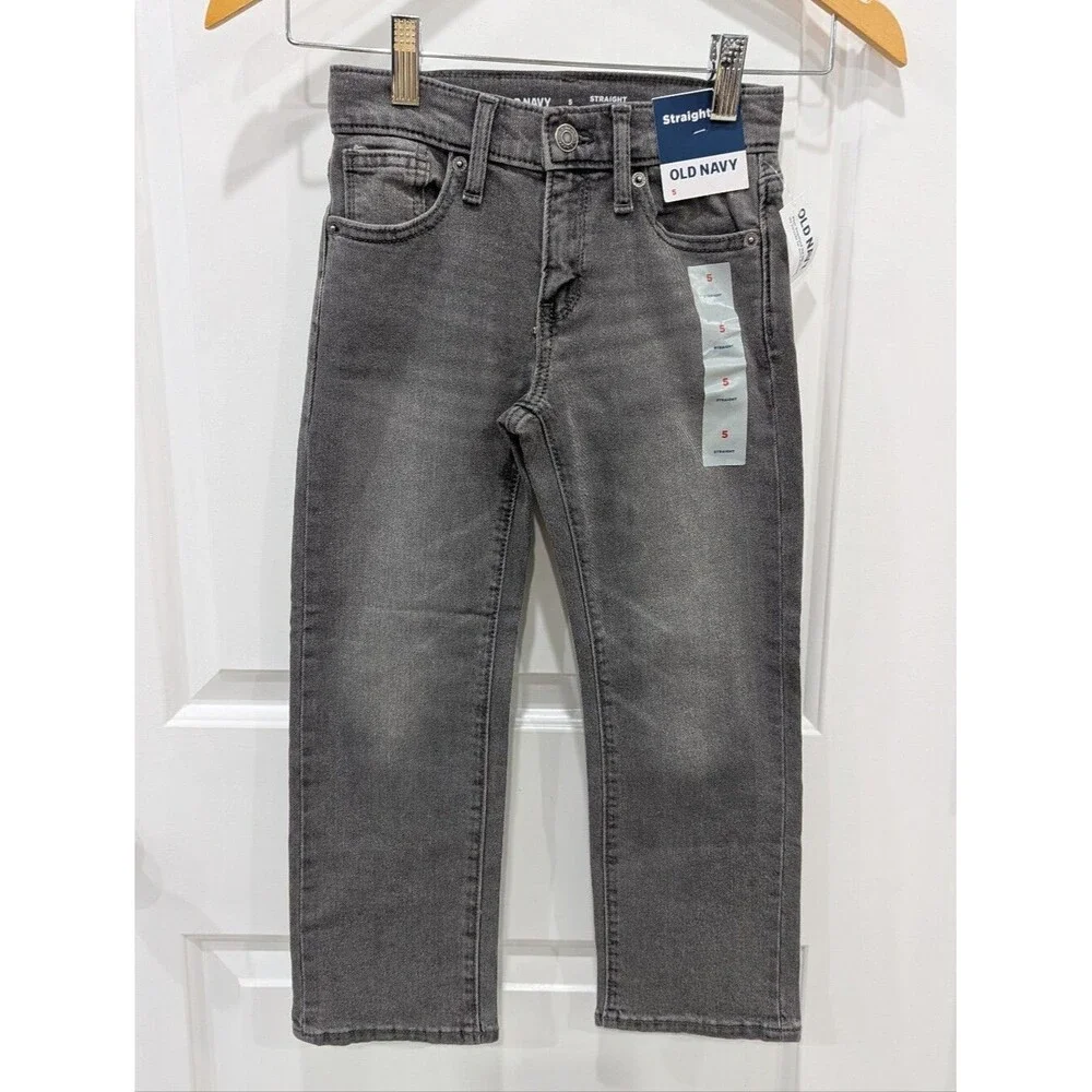 Old Navy Kids In New With Tags Black Gray Jeans Denim Pants School Boys Size 5